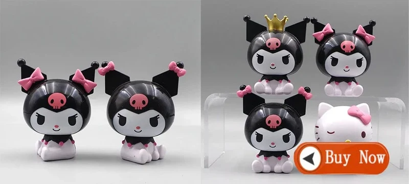 Kawaii Sanrio Anime Figur Cinnamoroll Pachacco Kuromi Puppe Hallo Kitty Action-Figuren DIY Kuchen dekorieren Spielzeug Geschenke für Kinder