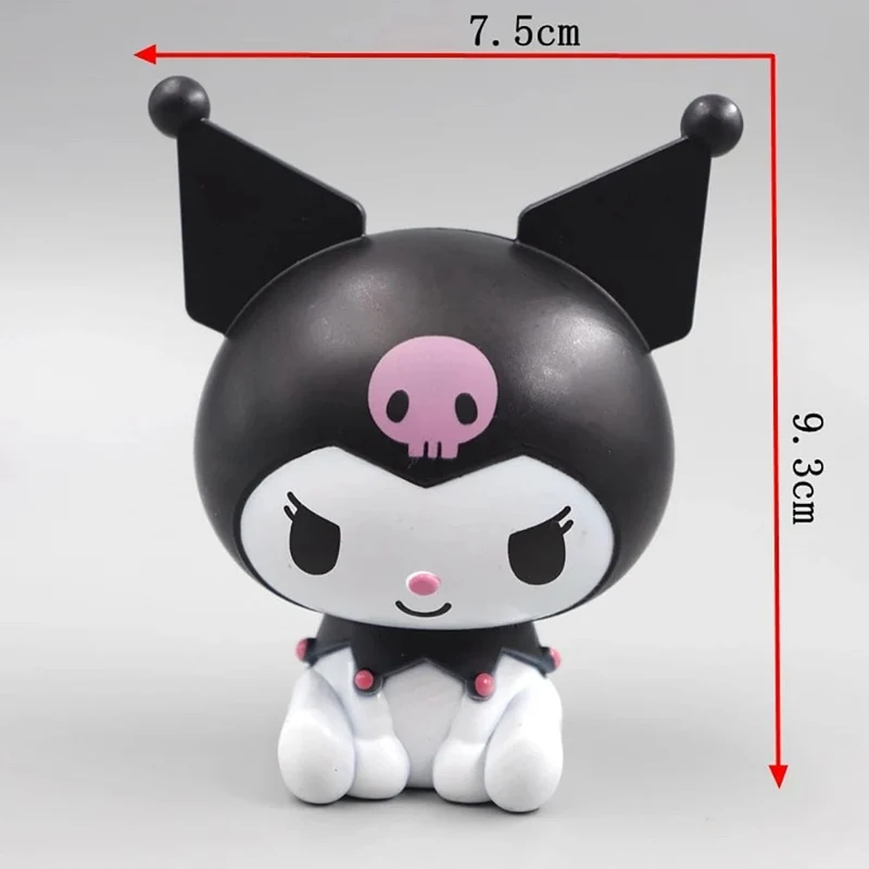 Kawaii Sanrio Anime Figur Cinnamoroll Pachacco Kuromi Puppe Hallo Kitty Action-Figuren DIY Kuchen dekorieren Spielzeug Geschenke für Kinder