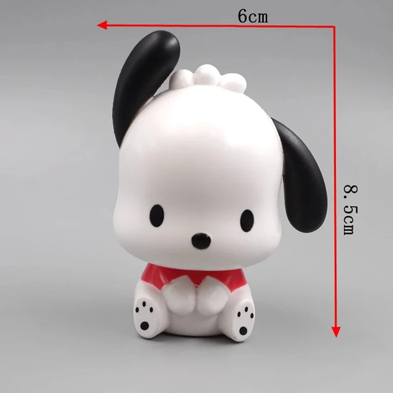 Kawaii Sanrio Anime Figur Cinnamoroll Pachacco Kuromi Puppe Hallo Kitty Action-Figuren DIY Kuchen dekorieren Spielzeug Geschenke für Kinder