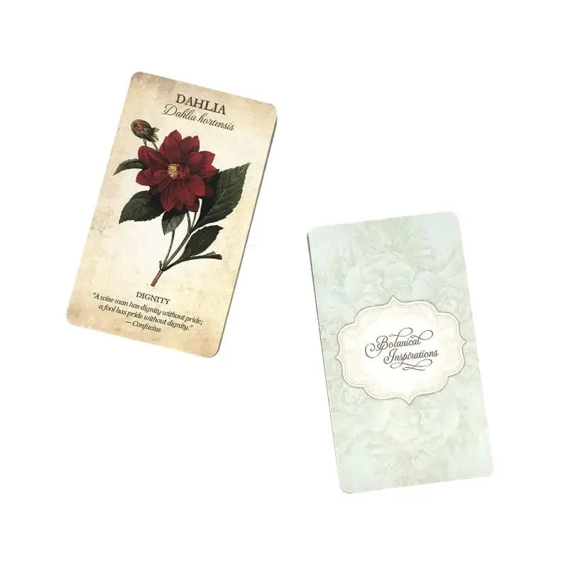 Heiße Verkäufe Botanische Inspirationen Orakel-Tarotkarte Schicksals-Wahrsagung Prophezeiungskarte Familienparty-Spiel Spielzeug Tarot 44 Kartendeck-Anleitung