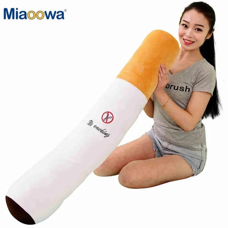 30-110cm Lustiges zylindrisches Raucher-Schlafzigarettenkissen-Smulation-Plüschtier-Mode-Freund-Geburtstagsgeschenk