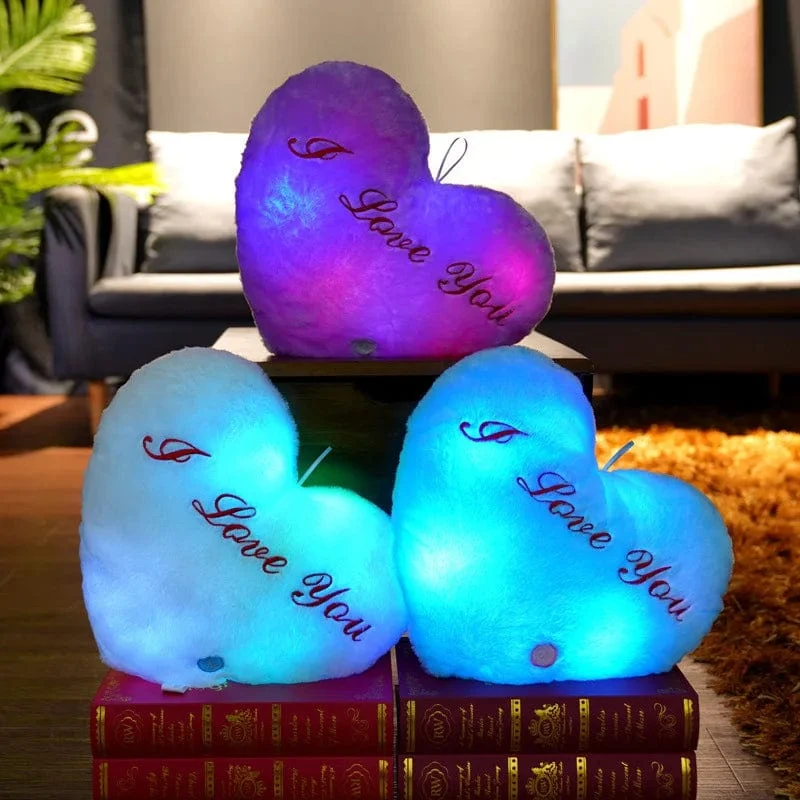 34CM Kreatives Spielzeug Leuchtendes Kissen Weiche Angefüllte Plüsch Leuchtende Bunte Sterne Kissen Led Licht Spielzeug Geschenk Für Kinder Kinder Mädchen