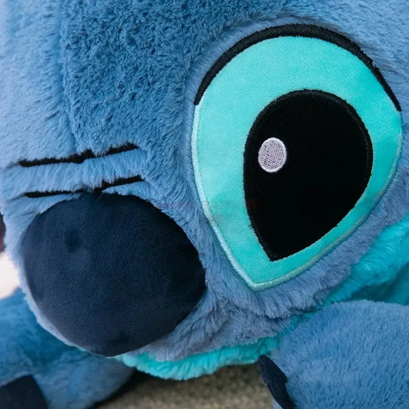 Disney 45/60/80cm Stitch Puppe Plüsch Spielzeug Lilo & Stitch Plüsch Puppe Weiches Kissen Bauchlage dunkel/hellblau Niedlichen Spielzeug Geschenke