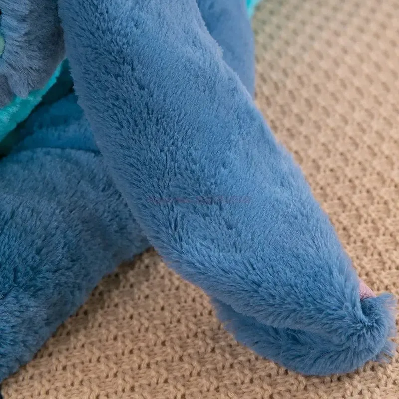 Disney 45/60/80cm Stitch Puppe Plüsch Spielzeug Lilo & Stitch Plüsch Puppe Weiches Kissen Bauchlage dunkel/hellblau Niedlichen Spielzeug Geschenke