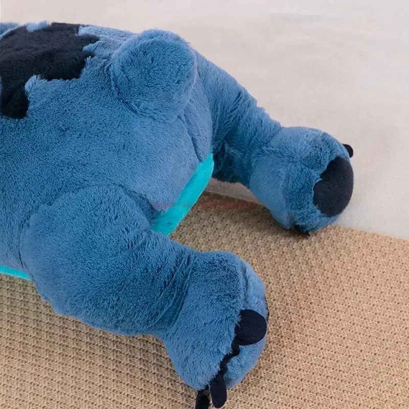 Disney 45/60/80cm Stitch Puppe Plüsch Spielzeug Lilo & Stitch Plüsch Puppe Weiches Kissen Bauchlage dunkel/hellblau Niedlichen Spielzeug Geschenke