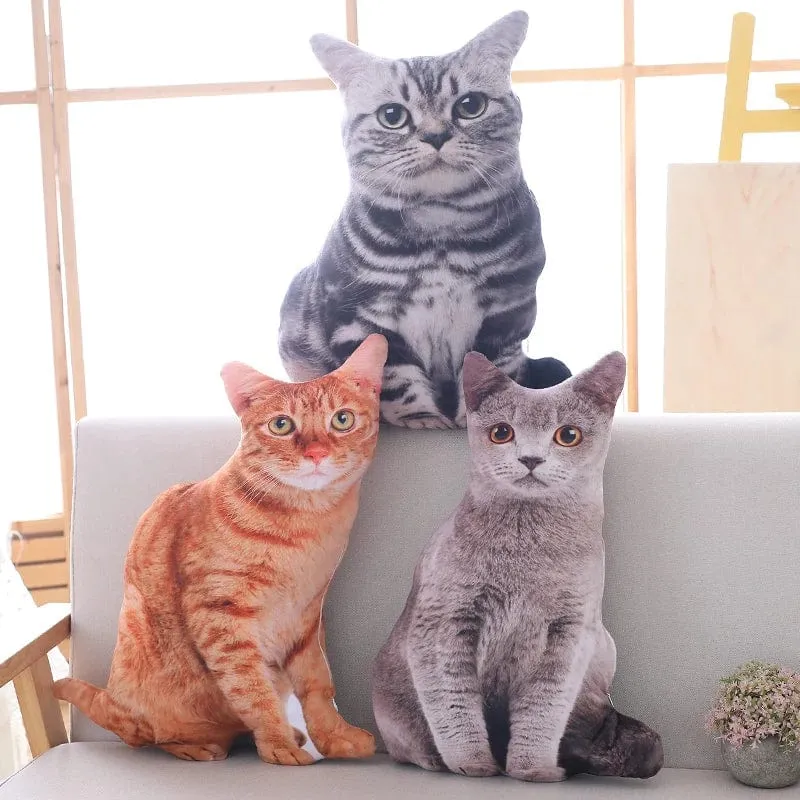 1 stück 50 cm Simulation Plüsch Katze Kissen Weiche Kuscheltiere Kissen Sofa Decor Cartoon Plüsch Spielzeug für Kinder Kinder Geschenk