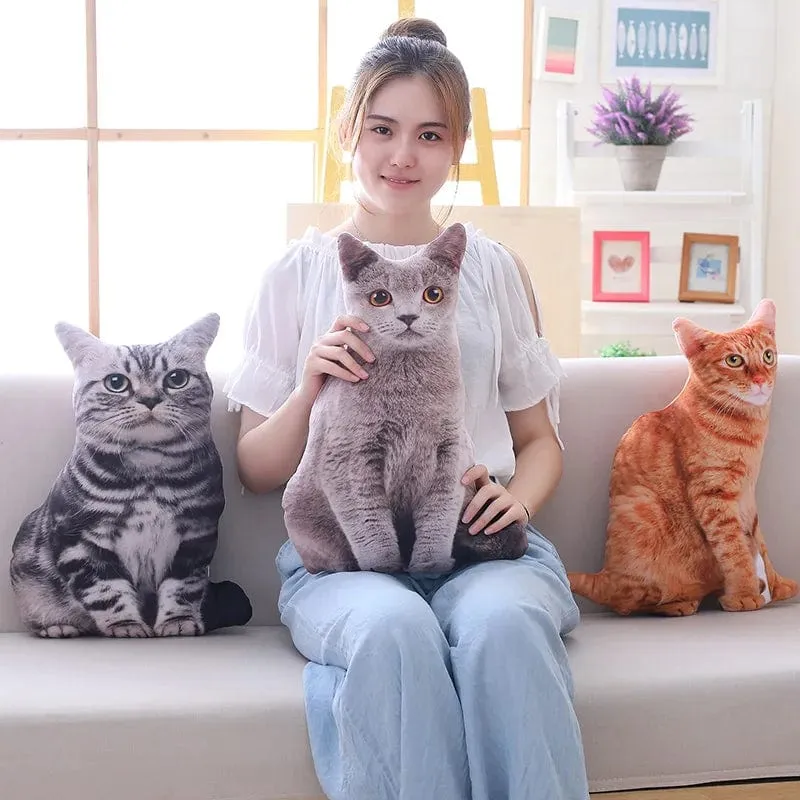 1 stück 50 cm Simulation Plüsch Katze Kissen Weiche Kuscheltiere Kissen Sofa Decor Cartoon Plüsch Spielzeug für Kinder Kinder Geschenk