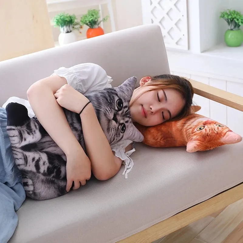 1 stück 50 cm Simulation Plüsch Katze Kissen Weiche Kuscheltiere Kissen Sofa Decor Cartoon Plüsch Spielzeug für Kinder Kinder Geschenk