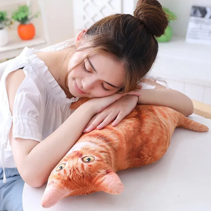 1 stück 50 cm Simulation Plüsch Katze Kissen Weiche Kuscheltiere Kissen Sofa Decor Cartoon Plüsch Spielzeug für Kinder Kinder Geschenk