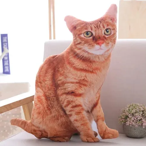 1 stück 50 cm Simulation Plüsch Katze Kissen Weiche Kuscheltiere Kissen Sofa Decor Cartoon Plüsch Spielzeug für Kinder Kinder Geschenk