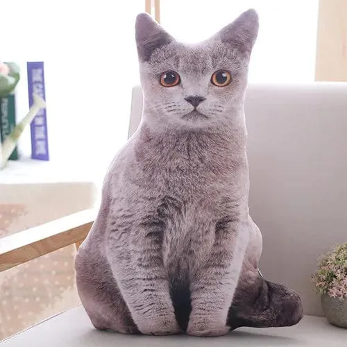 1 stück 50 cm Simulation Plüsch Katze Kissen Weiche Kuscheltiere Kissen Sofa Decor Cartoon Plüsch Spielzeug für Kinder Kinder Geschenk