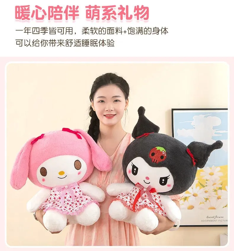 Sanrio Kawali Kuromi Hello Kitty My Melody Cinnamoroll Kissen Plüschtiere Plüschtier Schlüsselanhänger Gefüllte Puppe für Kinder Weihnachtsgeschenk