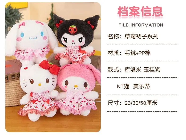 Sanrio Kawali Kuromi Hello Kitty My Melody Cinnamoroll Kissen Plüschtiere Plüschtier Schlüsselanhänger Gefüllte Puppe für Kinder Weihnachtsgeschenk