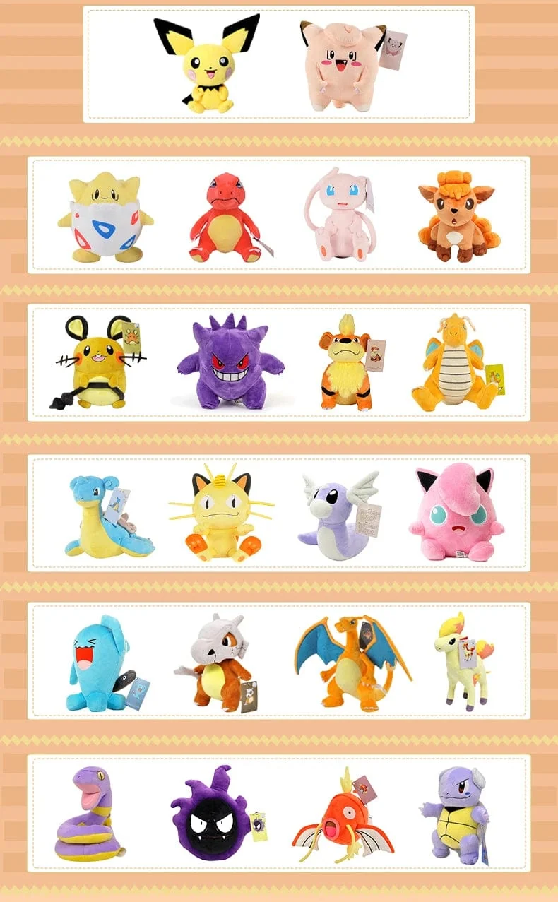 Pokemon Kawaii Pikachu Eevee Mew Charizard Stofftiere Cartoon & Niedliche Plüschpuppe Dekokissen Weihnachten Halloween Tag Geschenk