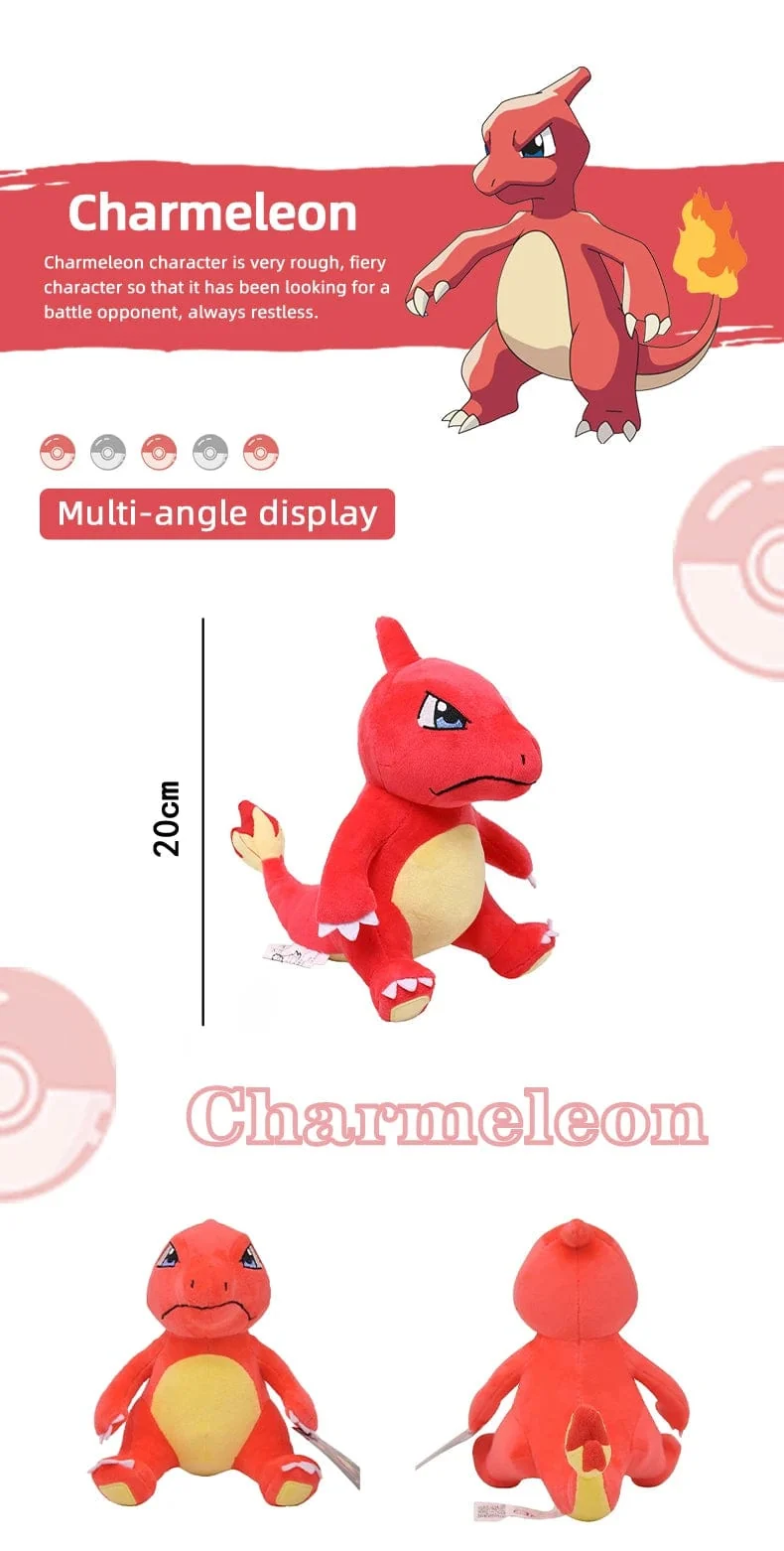 Pokemon Kawaii Pikachu Eevee Mew Charizard Stofftiere Cartoon & Niedliche Plüschpuppe Dekokissen Weihnachten Halloween Tag Geschenk