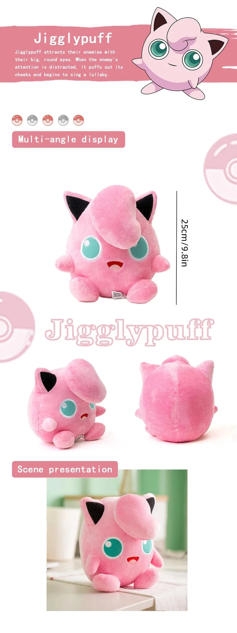 Pokemon Kawaii Pikachu Eevee Mew Charizard Stofftiere Cartoon & Niedliche Plüschpuppe Dekokissen Weihnachten Halloween Tag Geschenk