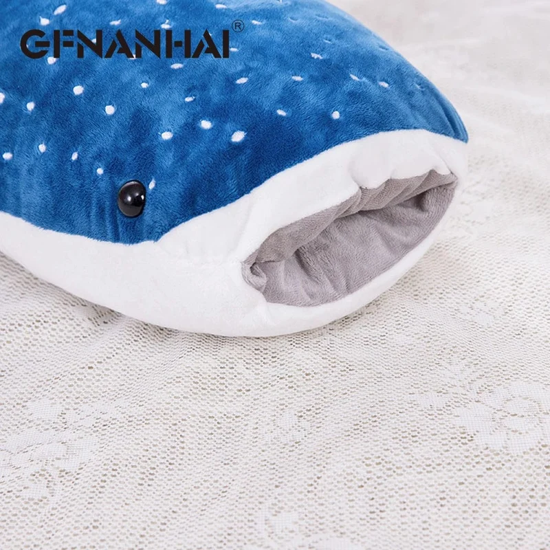 1 stück 56 cm cartoon simulation blauhai plüschtier gefüllte weiche kreative tier whale puppen kissen für kinder geburtstag gif