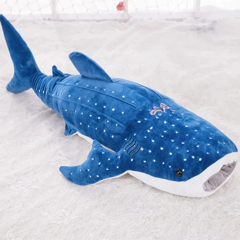 1 stück 56 cm cartoon simulation blauhai plüschtier gefüllte weiche kreative tier whale puppen kissen für kinder geburtstag gif