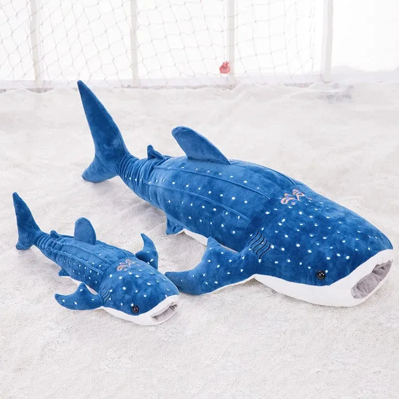 1 stück 56 cm cartoon simulation blauhai plüschtier gefüllte weiche kreative tier whale puppen kissen für kinder geburtstag gif