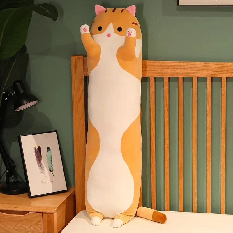 Große Größe Lange Streifen Clip Beine Katze Puppe Gefüllte Kissen Mädchen Schlaf Plüsch Faul Spielzeug Puppe Kuscheln Schlaf Mit Schlafenden Puppen