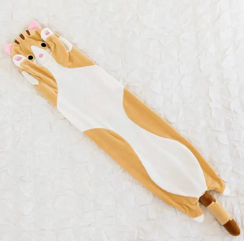 Große Größe Lange Streifen Clip Beine Katze Puppe Gefüllte Kissen Mädchen Schlaf Plüsch Faul Spielzeug Puppe Kuscheln Schlaf Mit Schlafenden Puppen