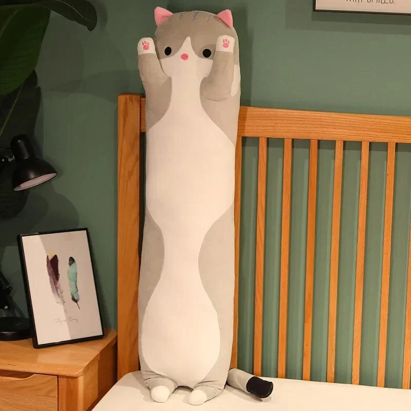 Große Größe Lange Streifen Clip Beine Katze Puppe Gefüllte Kissen Mädchen Schlaf Plüsch Faul Spielzeug Puppe Kuscheln Schlaf Mit Schlafenden Puppen