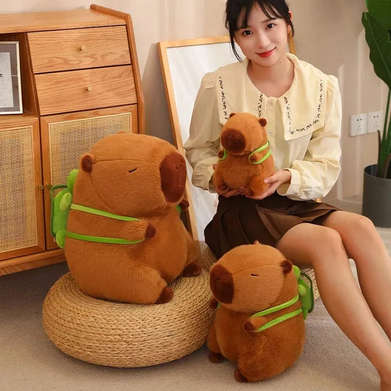 Flauschige Capybara-Plüschpuppe Kawaii Capybara mit Schildkröte Stofftier Kuscheltiere Kinder Juguetes Geburtstagsgeschenk Wohnkultur