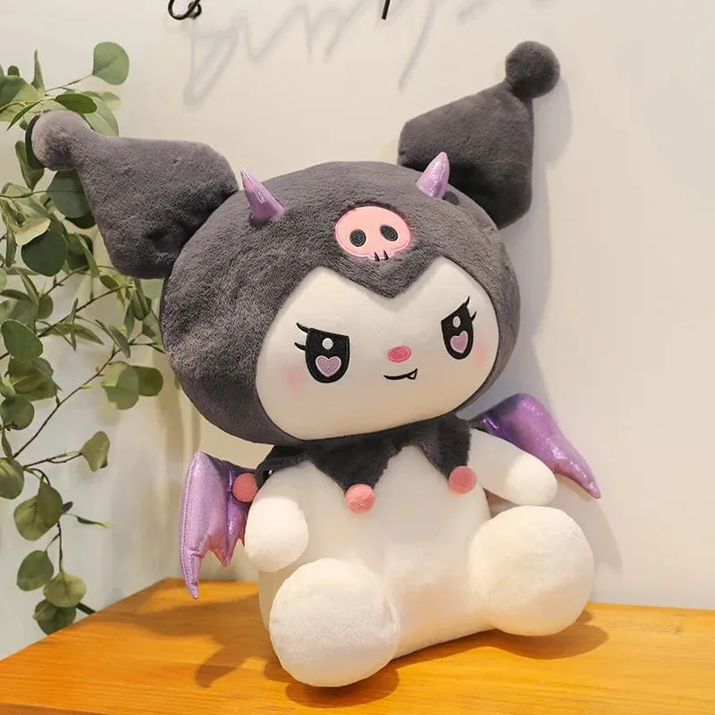 40CM Süße Sanrio Plushie Puppe Cartoon Kuromi Gefüllte Plüsch Puppe Melodie Plüsch Spielzeug Kissen Zimmer Dekoration Kinder Geburtstag Geschenke