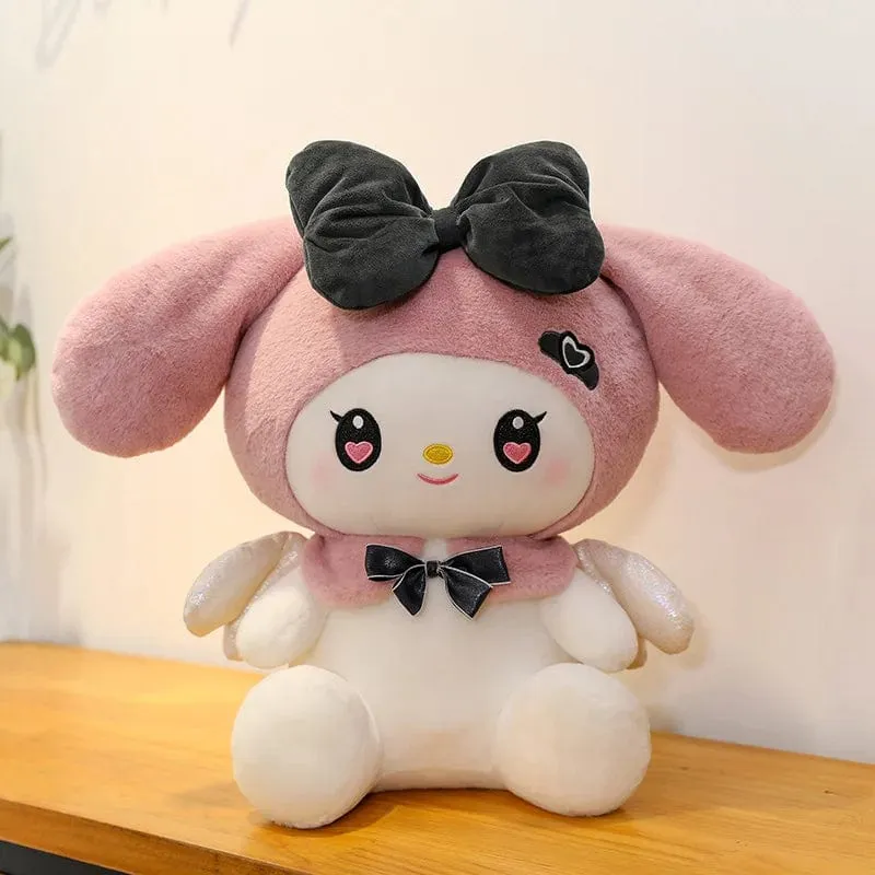 40CM Süße Sanrio Plushie Puppe Cartoon Kuromi Gefüllte Plüsch Puppe Melodie Plüsch Spielzeug Kissen Zimmer Dekoration Kinder Geburtstag Geschenke