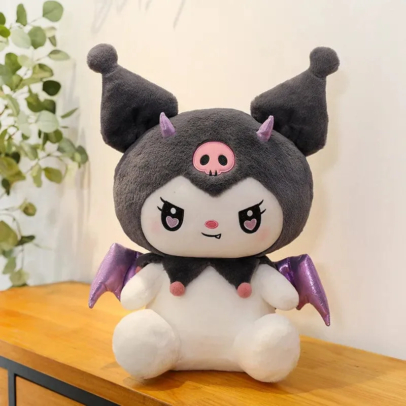 40CM Süße Sanrio Plushie Puppe Cartoon Kuromi Gefüllte Plüsch Puppe Melodie Plüsch Spielzeug Kissen Zimmer Dekoration Kinder Geburtstag Geschenke