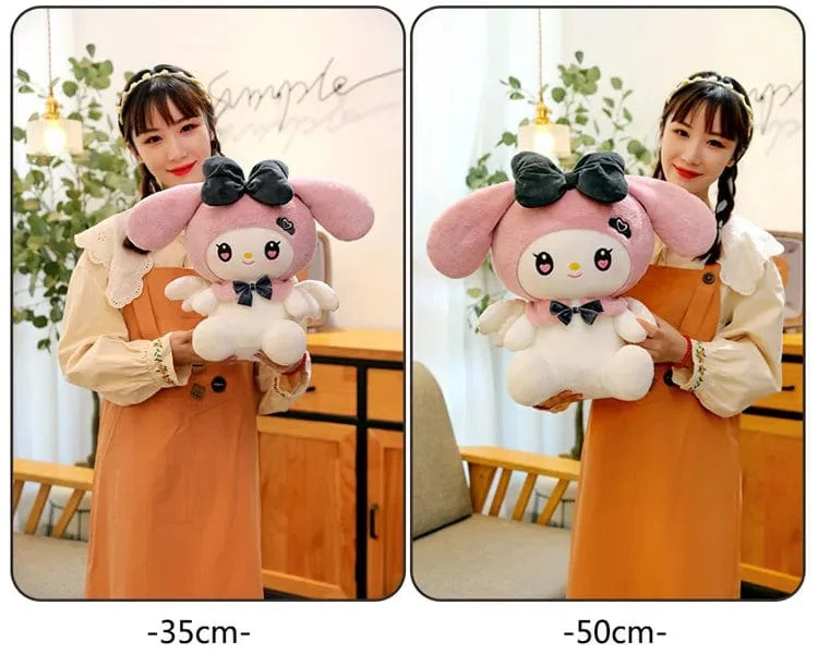 40CM Süße Sanrio Plushie Puppe Cartoon Kuromi Gefüllte Plüsch Puppe Melodie Plüsch Spielzeug Kissen Zimmer Dekoration Kinder Geburtstag Geschenke
