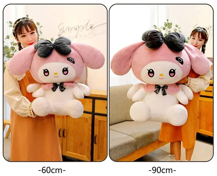 40CM Süße Sanrio Plushie Puppe Cartoon Kuromi Gefüllte Plüsch Puppe Melodie Plüsch Spielzeug Kissen Zimmer Dekoration Kinder Geburtstag Geschenke