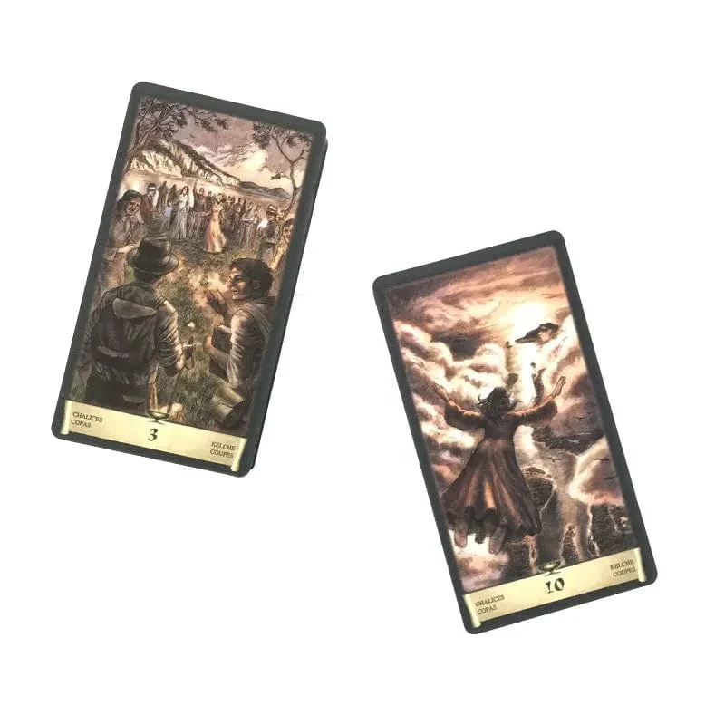 Heißer verkauf Dark Grimoire Tarot Oracle Karte Schicksal Wahrsagerei Prophezeiung Karte Familie Party Spiel Tarot 78 Karten Deck PDF Guide