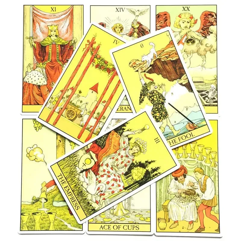Nach Tarot Orakel Tarot Karte Schicksal Wahrsagerei Prophezeiung Karte Familie Party Spiel Tarot 78 Karten Deck PDF Guide
