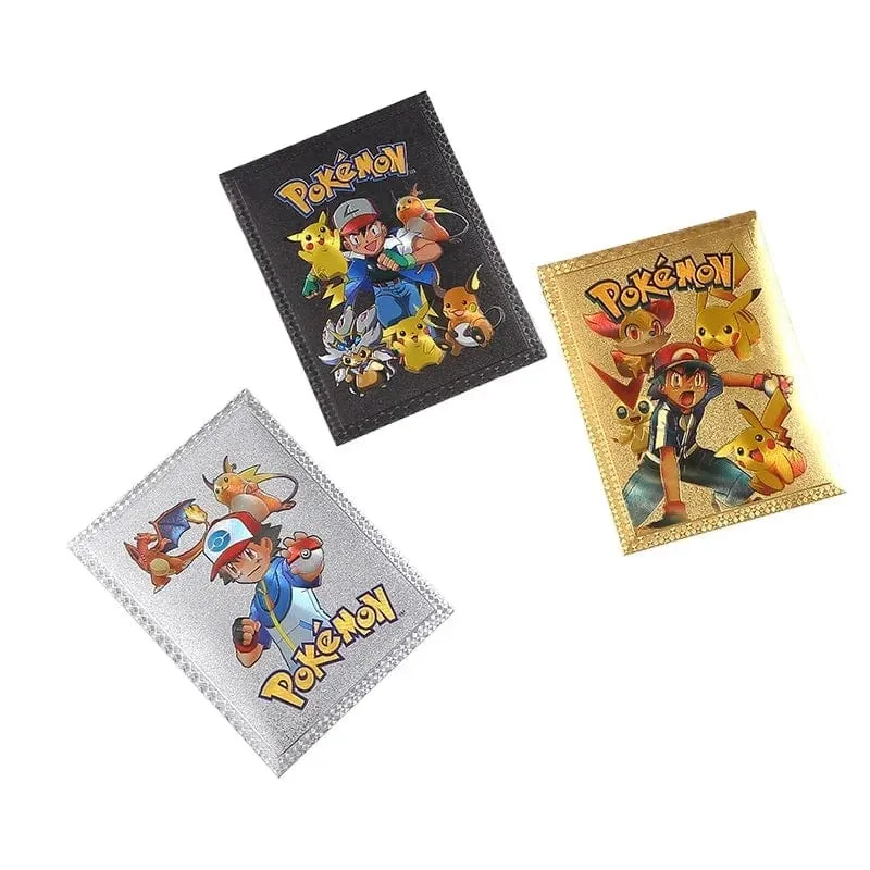 Original Pokemon Karten Pikachu Zufällig 10 Gold Folie Party Spiele Anime Peripheriegeräte Englisch Tisch Spiel Karte Sammlung Kinder Spielzeug