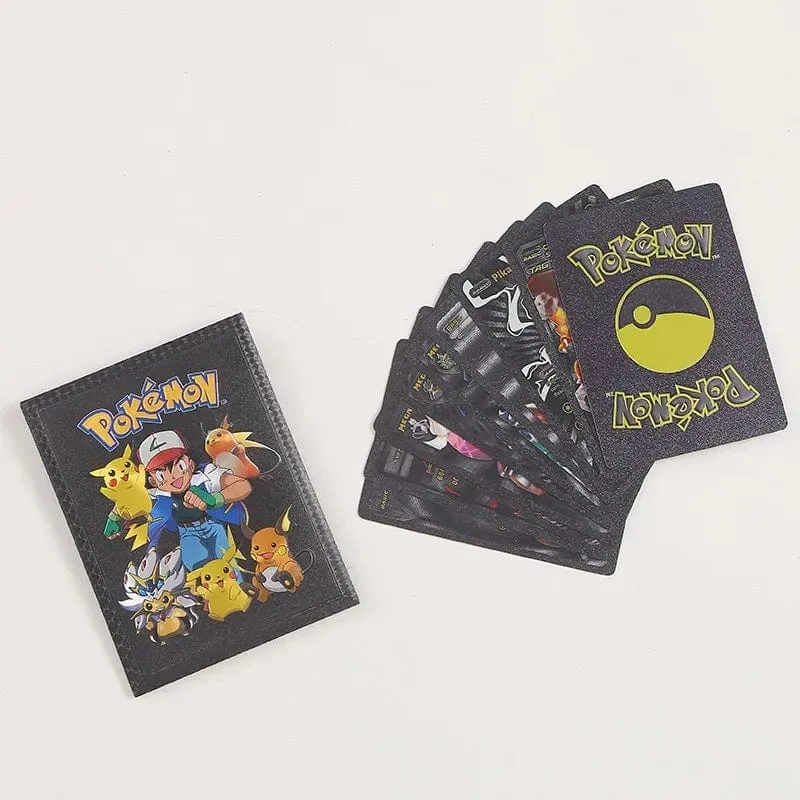 Original Pokemon Karten Pikachu Zufällig 10 Gold Folie Party Spiele Anime Peripheriegeräte Englisch Tisch Spiel Karte Sammlung Kinder Spielzeug