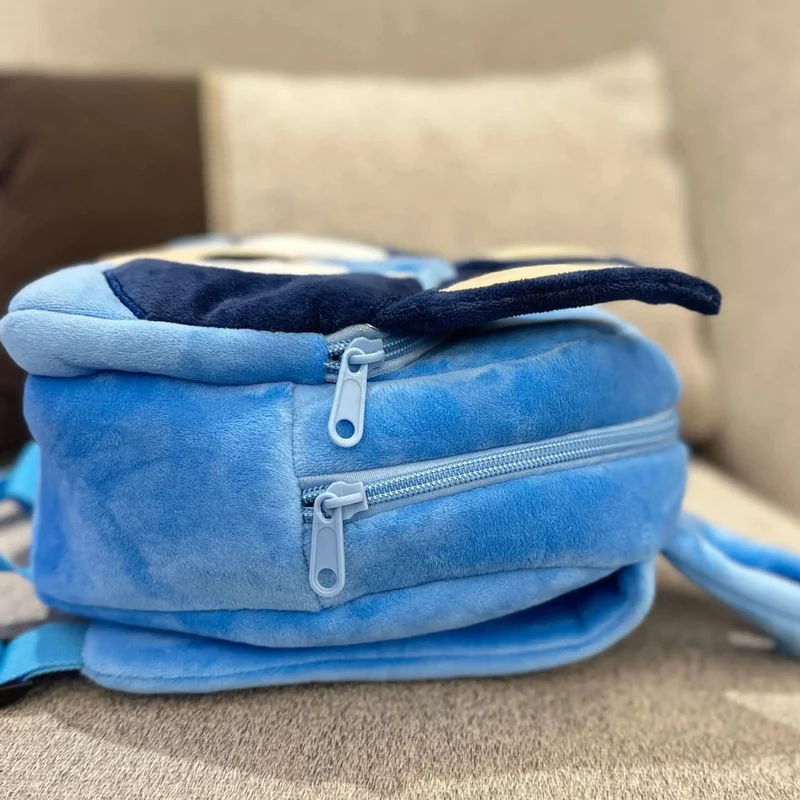 Bluey Family Kawaii Bingo Cartoon Niedlicher Plüsch-Rucksack Kinderschultaschen Anime Peripheriegeräte Mädchen Kinder Urlaub Spielzeug Geschenke