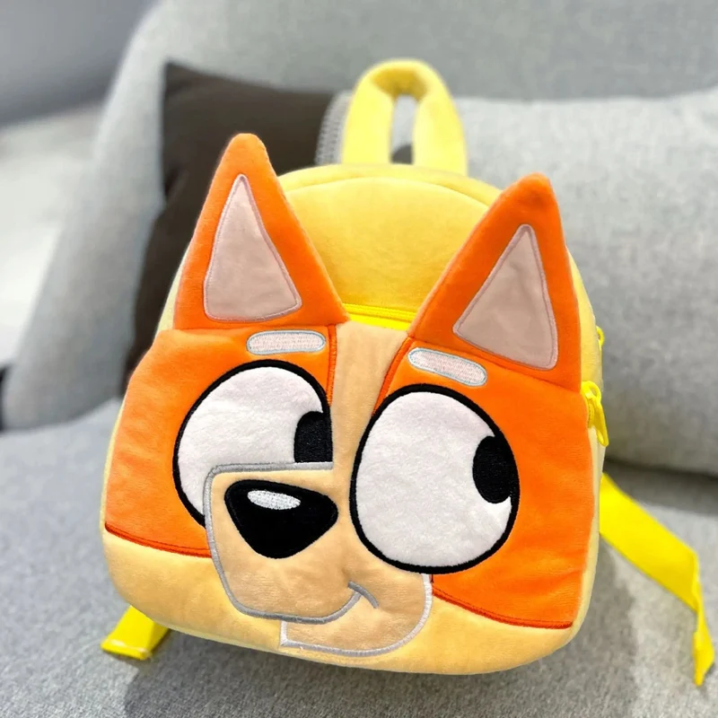Bluey Family Kawaii Bingo Cartoon Niedlicher Plüsch-Rucksack Kinderschultaschen Anime Peripheriegeräte Mädchen Kinder Urlaub Spielzeug Geschenke