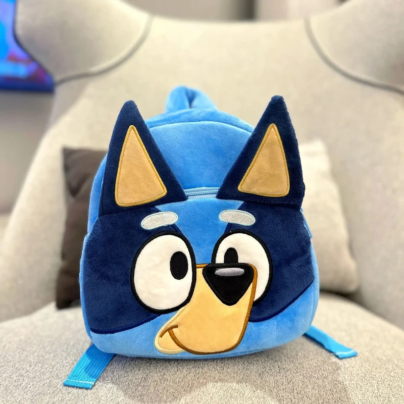 Bluey Family Kawaii Bingo Cartoon Niedlicher Plüsch-Rucksack Kinderschultaschen Anime Peripheriegeräte Mädchen Kinder Urlaub Spielzeug Geschenke