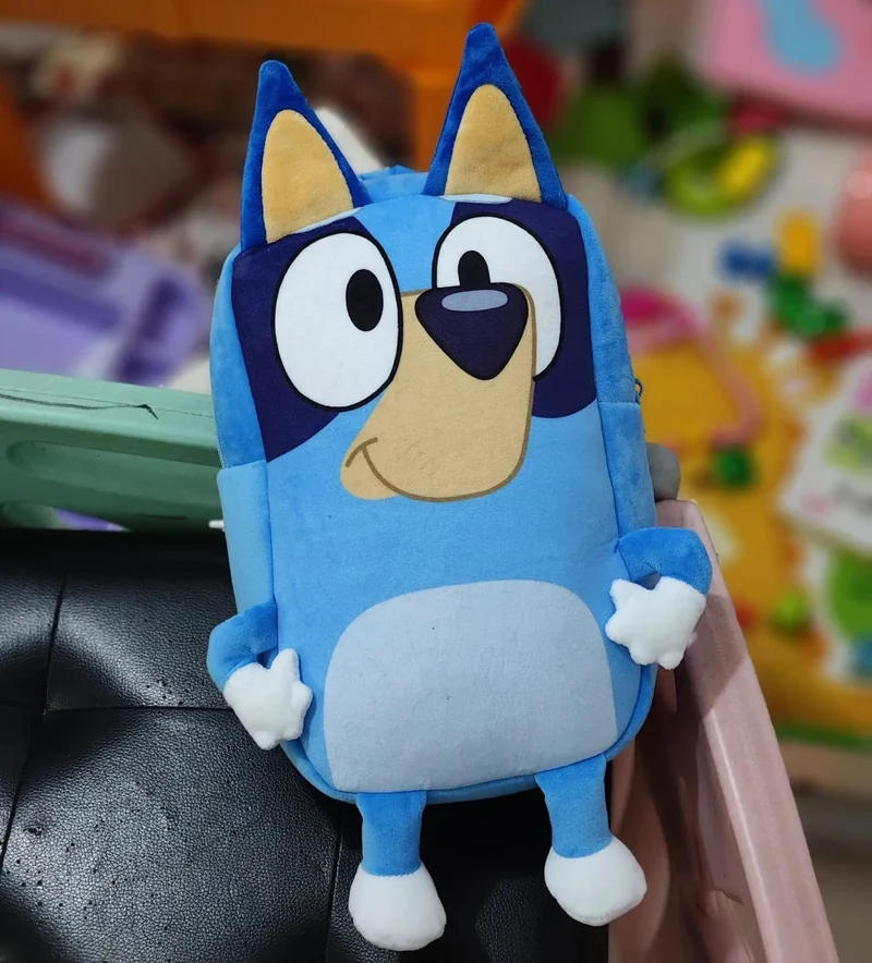 Bluey Family Kawaii Bingo Cartoon Niedlicher Plüsch-Rucksack Kinderschultaschen Anime Peripheriegeräte Mädchen Kinder Urlaub Spielzeug Geschenke