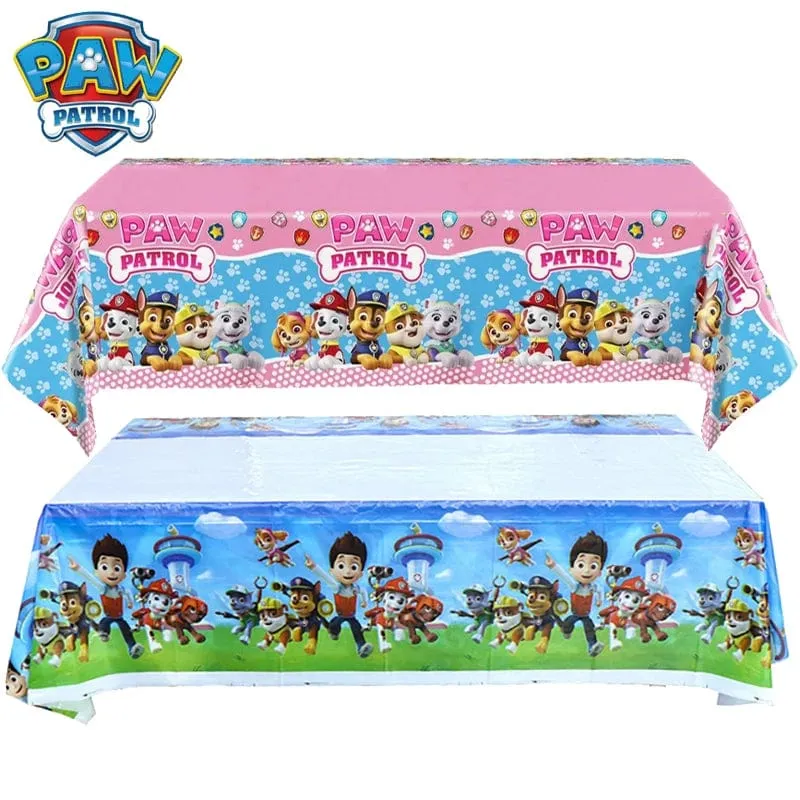 Tischdecke Paw Patrol Geburtstag Cartoon Hund Party Dekorationen Einweggeschirr Wasserdichte Tischdecke Babypartyzubehör