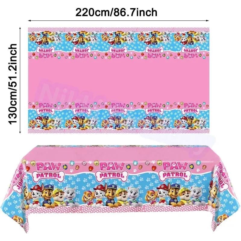 Tischdecke Paw Patrol Geburtstag Cartoon Hund Party Dekorationen Einweggeschirr Wasserdichte Tischdecke Babypartyzubehör