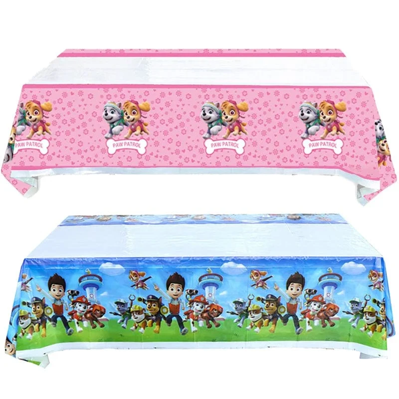 Tischdecke Paw Patrol Geburtstag Cartoon Hund Party Dekorationen Einweggeschirr Wasserdichte Tischdecke Babypartyzubehör