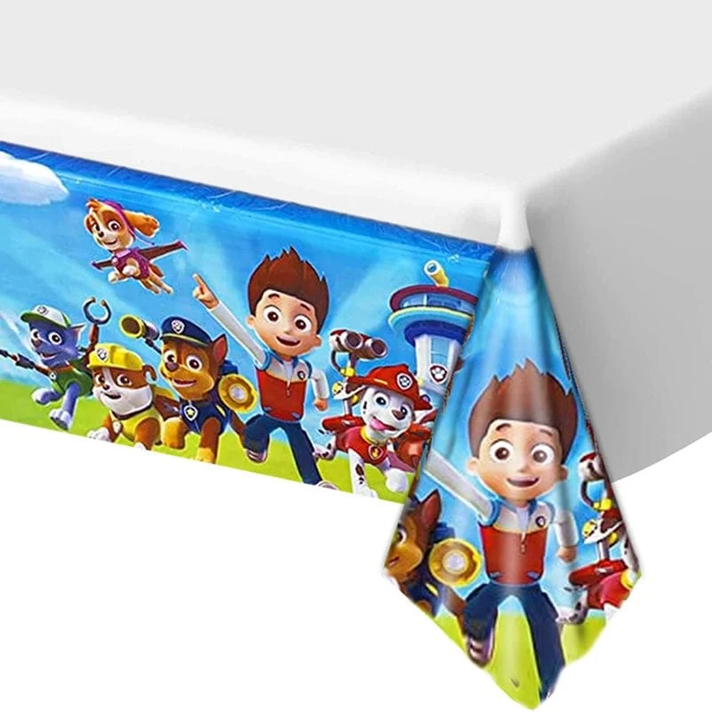 Tischdecke Paw Patrol Geburtstag Cartoon Hund Party Dekorationen Einweggeschirr Wasserdichte Tischdecke Babypartyzubehör