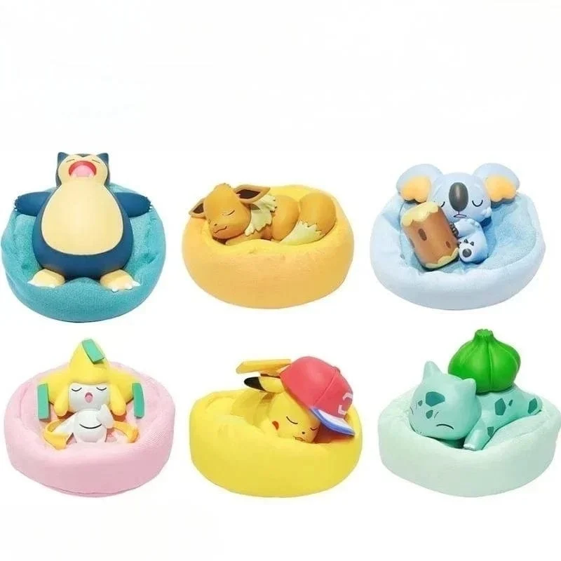Pokemon Modellbausatz Anime-Figuren Figur Sternentraum Pikachu Bulbasaur Serie Autoinnenraum Hand Schlafposition Spielzeug Geschenke