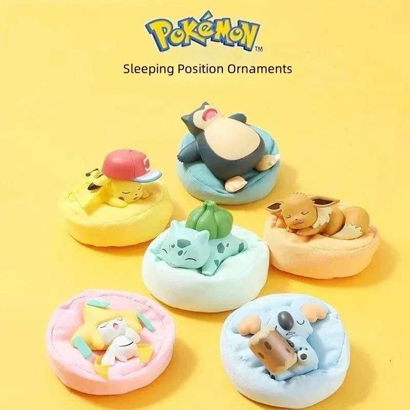 Pokemon Modellbausatz Anime-Figuren Figur Sternentraum Pikachu Bulbasaur Serie Autoinnenraum Hand Schlafposition Spielzeug Geschenke