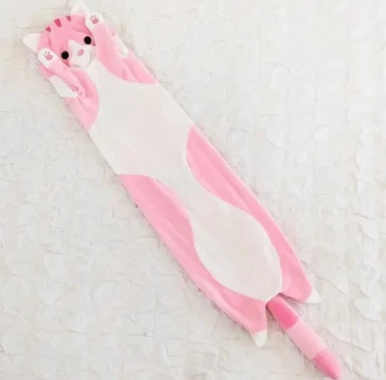 50-130 cm langes Katzenplüschtier, süßes Tier, Katze, kreatives langes Stofftier, Büropause, Nickerchen, Schlafkissen, gefüllte Geschenkpuppe für Kinder