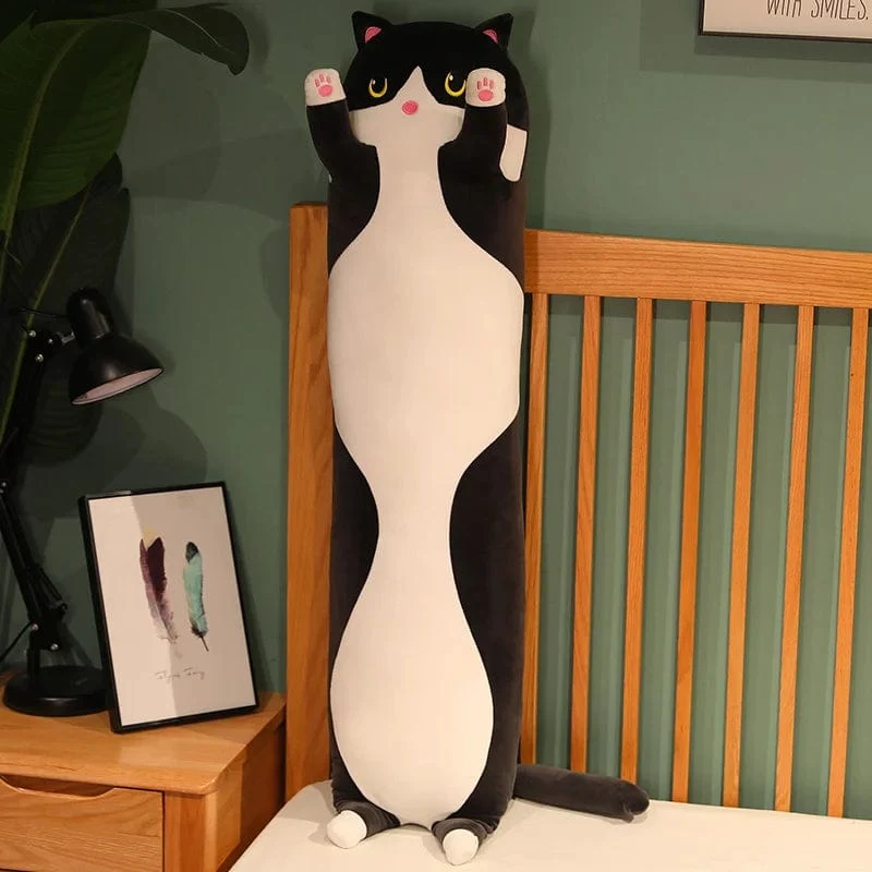 50-130 cm langes Katzenplüschtier, süßes Tier, Katze, kreatives langes Stofftier, Büropause, Nickerchen, Schlafkissen, gefüllte Geschenkpuppe für Kinder