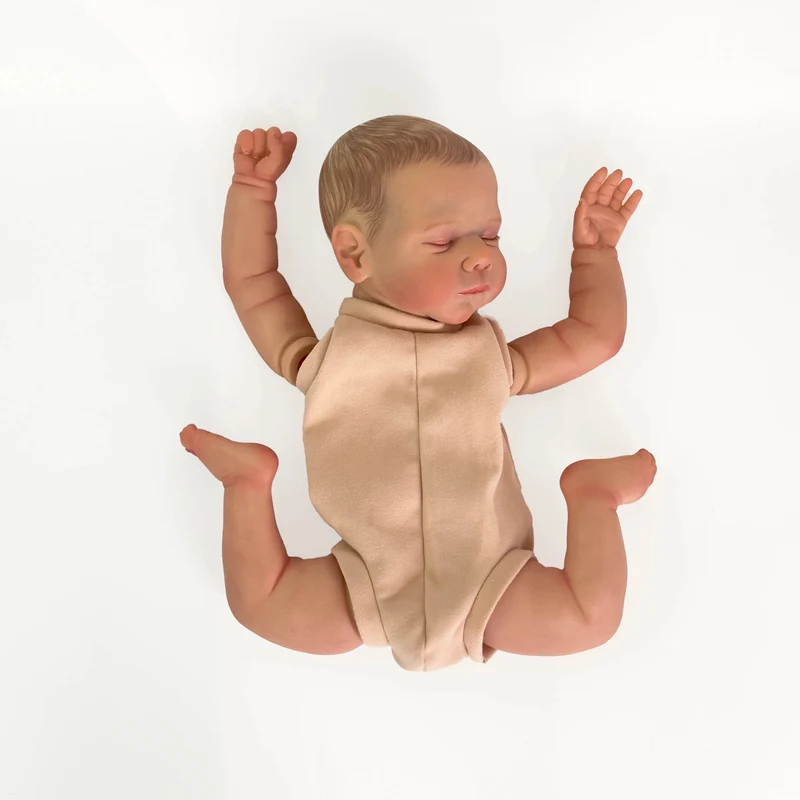 NPK 19 Zoll, bereits bemalte Bausätze, fertige Reborn-Puppe, Größe Marley, sehr lebensechte Babypuppe mit vielen Details, Adern