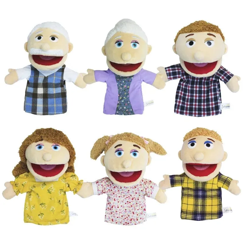Familie Weiche Stofftier Puppe Papa Mama Bruder Schwester Cospaly Plüsch Puppe Pädagogisches Baby Spielzeug Kawaii Hand Finger Puppe